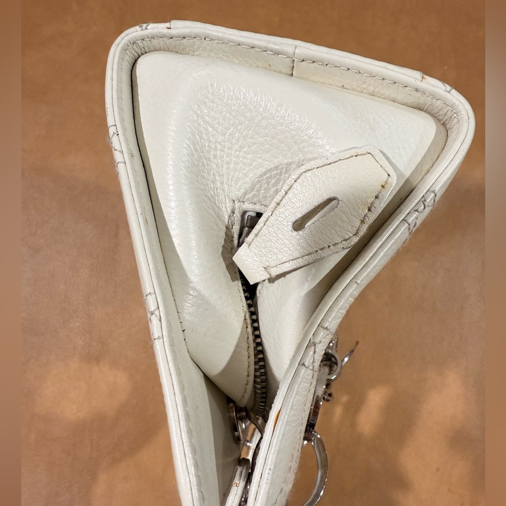 Vintage Calfskin Cannage Stitched Small East West Lady Dior White - Picture 16 of 16